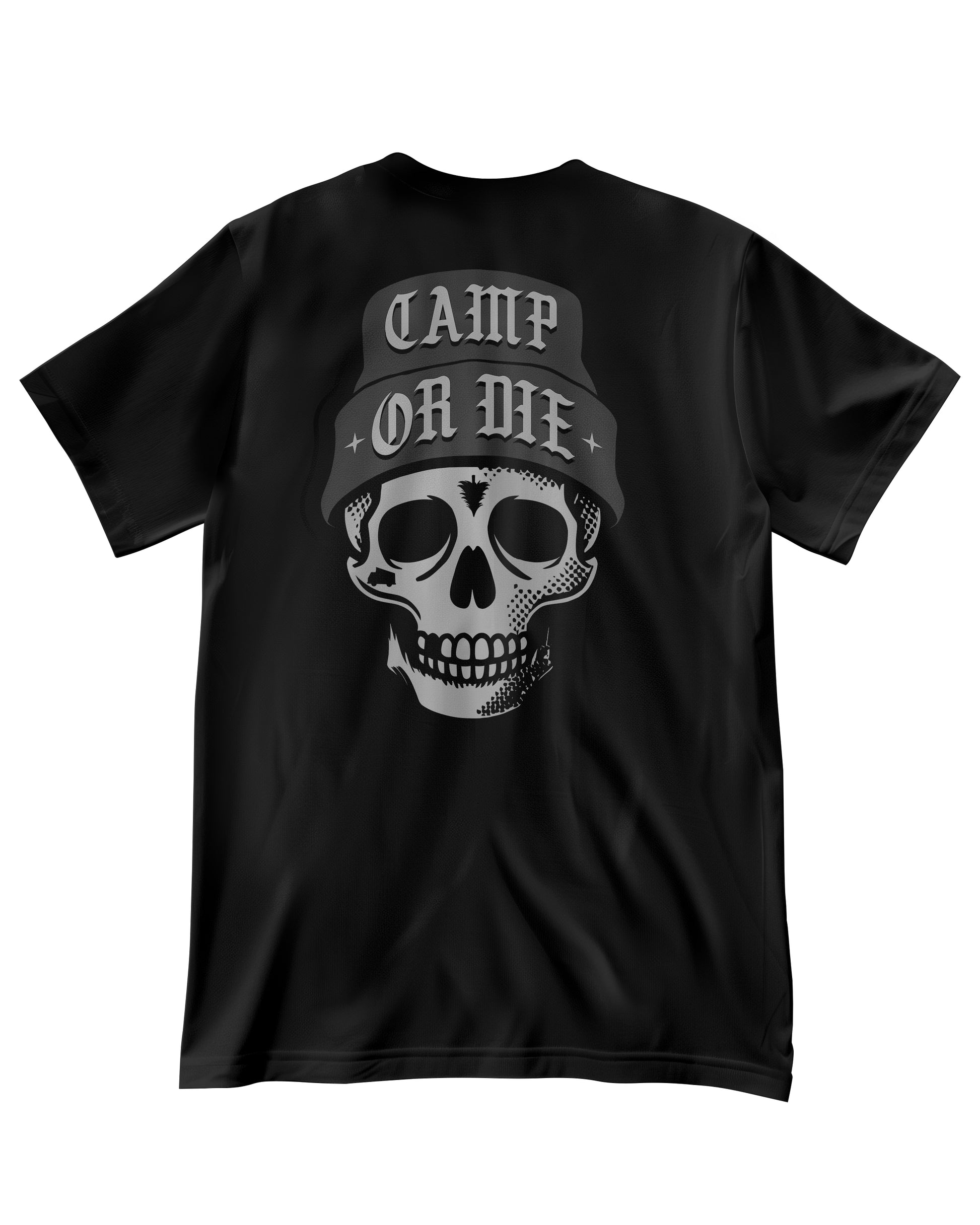 T-SHIRT | CAMP OR DIE | SCHWARZ